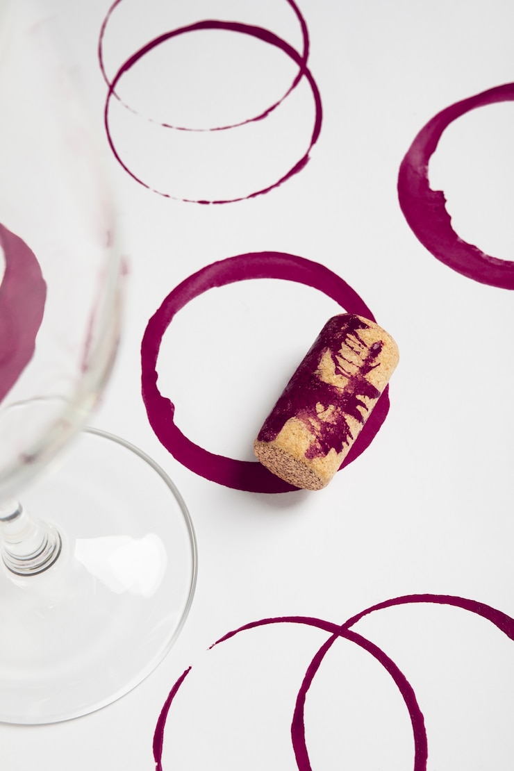 Photo gratuit gros plan sur les détails de la tache de vin
