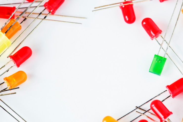 Photo gratuit gros plan de la diode électroluminescente