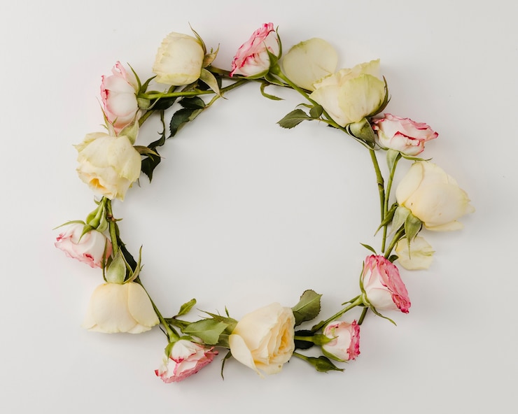 Photo gratuit gros plan du cadre rose rond
