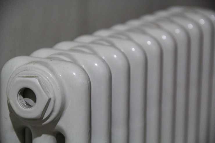 Photo gratuit gros plan du radiateur blanc
