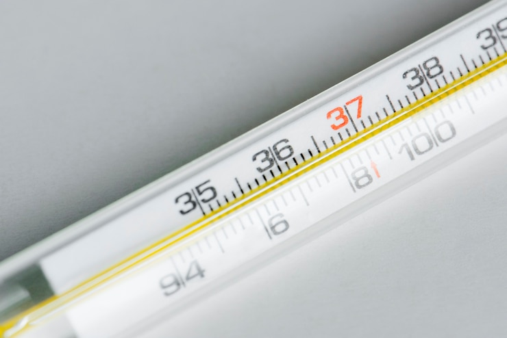 Photo gratuit gros plan du thermomètre