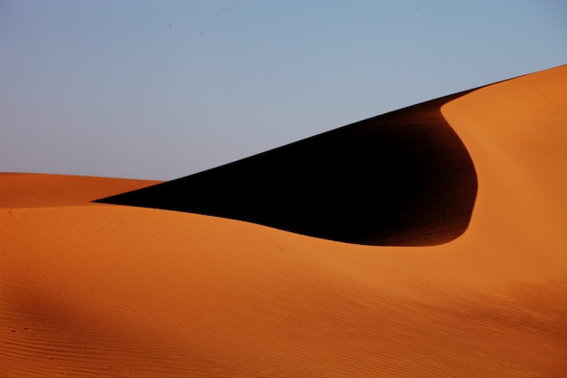 Gros plan de dunes de sable à Xijiang, Chine