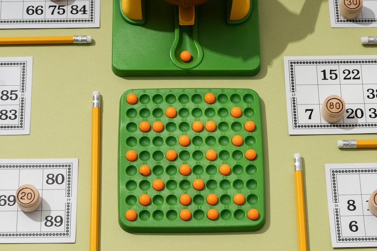 Photo gratuit gros plan sur les éléments du jeu de bingo