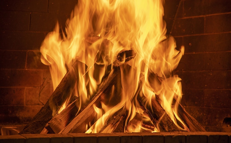 Photo gratuit gros plan, feu de joie
