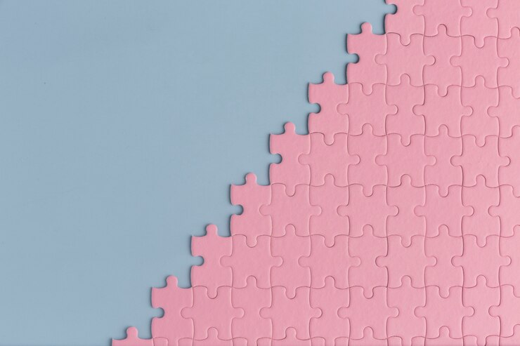 Photo gratuit gros plan sur fond de puzzle