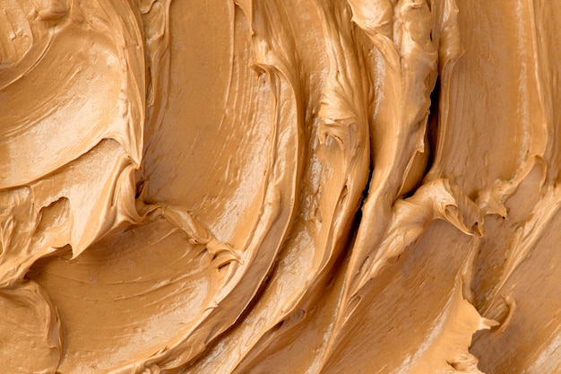 Gros Plan De Fond De Texture De Glaçage Au Caramel