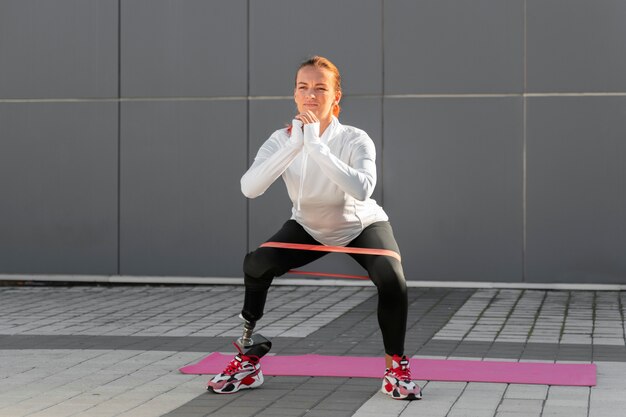 Gros plan sur la formation de femme sport diversité