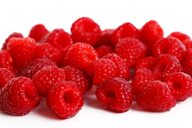 Gros plan de framboise rouge