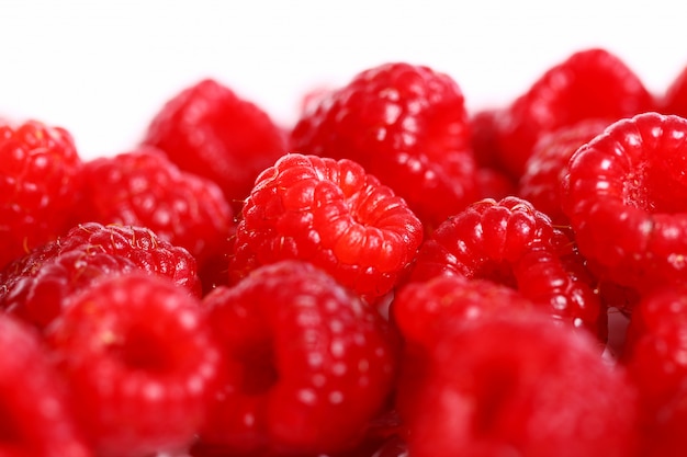 Photo gratuite gros plan de framboise rouge