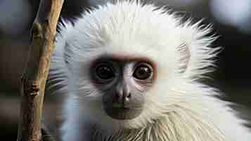 Photo gratuite gros plan sur gibbon dans la nature