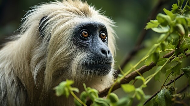 Photo gratuite gros plan sur gibbon dans la nature