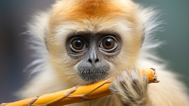 Photo gratuite gros plan sur gibbon dans la nature