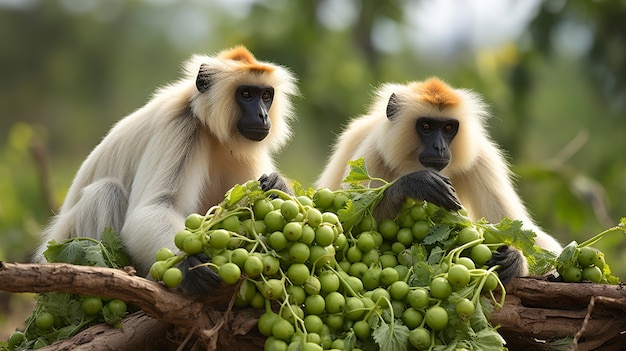 Photo gratuite gros plan sur les gibbons dans la nature