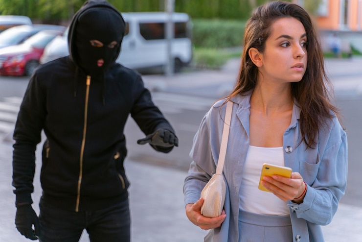 Photo gratuit gros plan sur un homme se préparant à voler une jeune femme