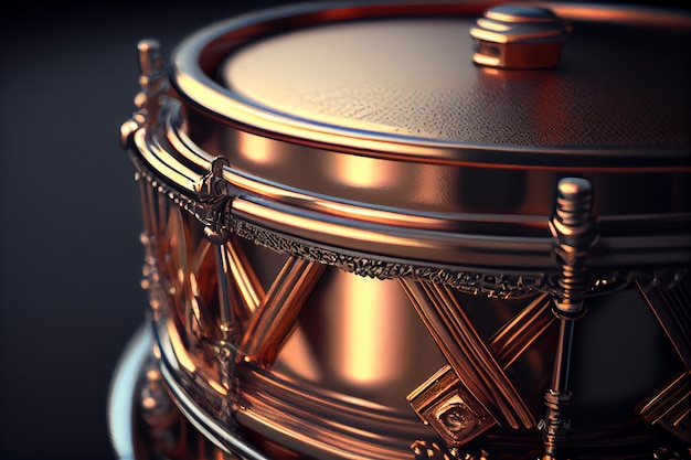 Photo gratuite gros plan d'une ia générative de cymbale métallique brillante
