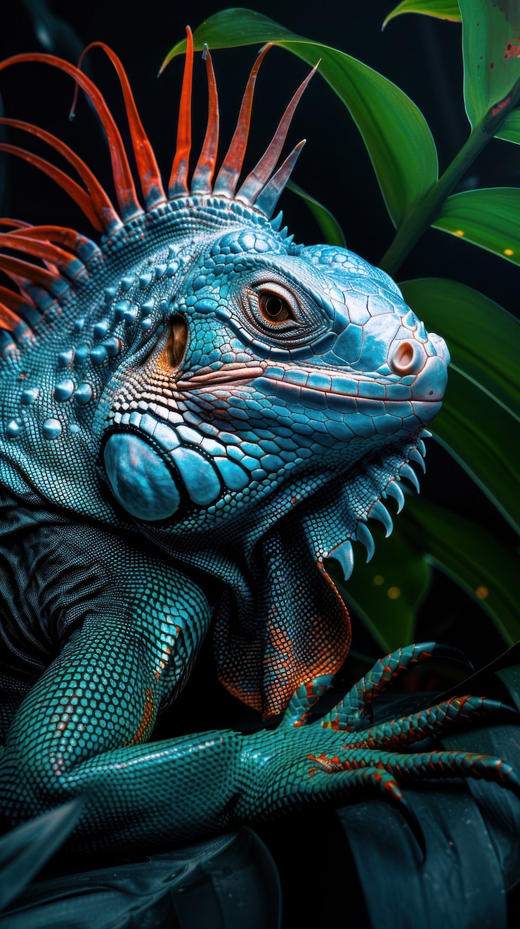 Photo gratuit un gros plan de l'iguane dans la nature