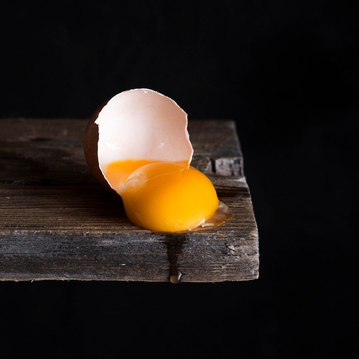 Photo gratuit gros plan, jaune d'oeuf