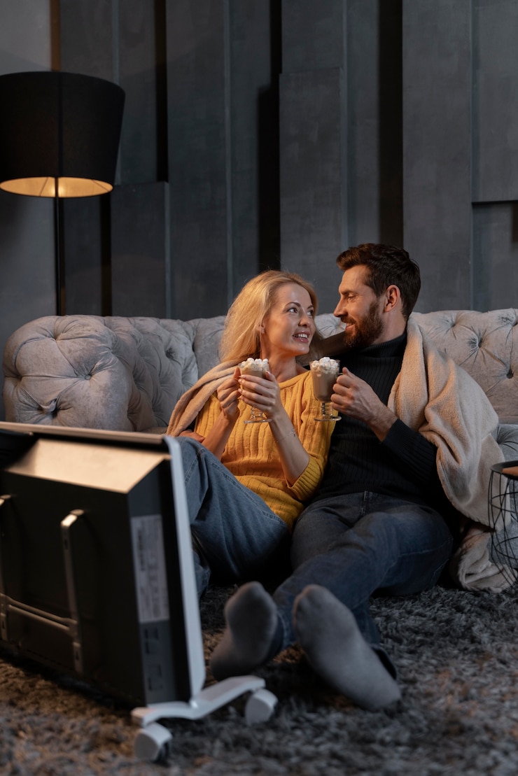 Photo gratuit gros plan sur les jeunes adultes profitant du confort à la maison