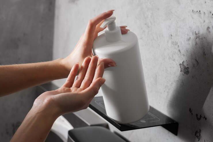 Photo gratuit gros plan sur le lavage hygiénique des mains