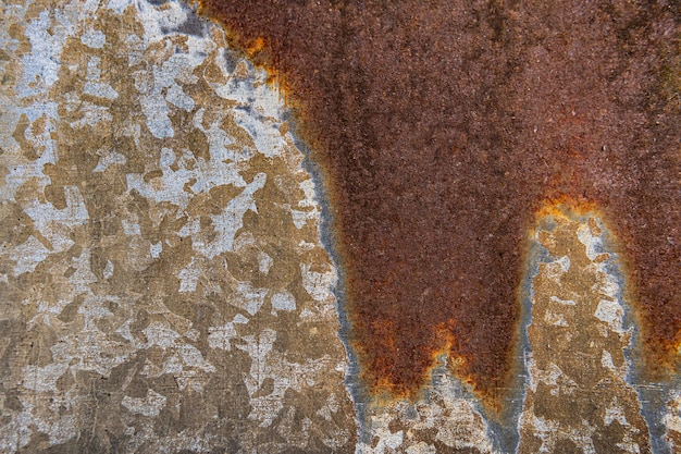 Photo gratuite gros plan, de, métal rouillé, surface