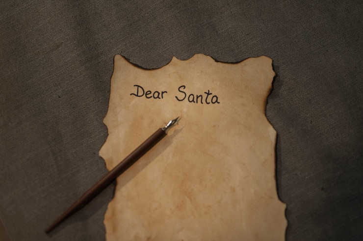 Photo gratuit gros plan, noël, lettre, à, maquette
