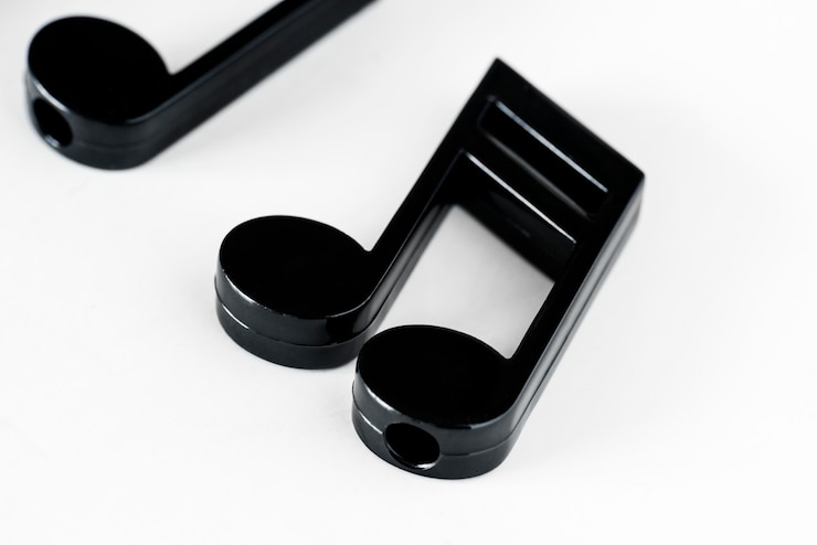 Photo gratuit gros plan de note de musique