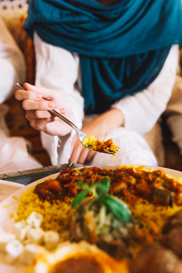 Photo gratuit gros plan de la nourriture arabe