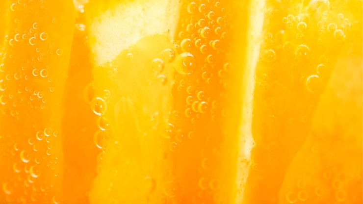 Photo gratuit gros plan orange extrême