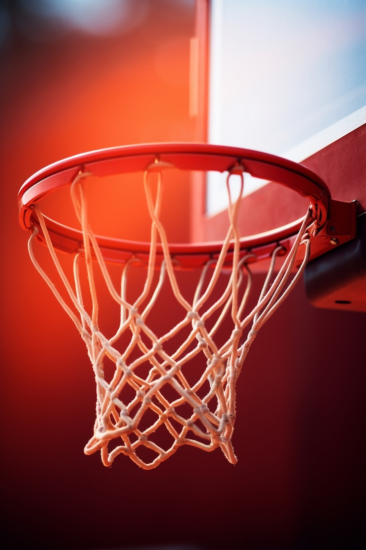 Photo gratuit gros plan sur un panier de basket