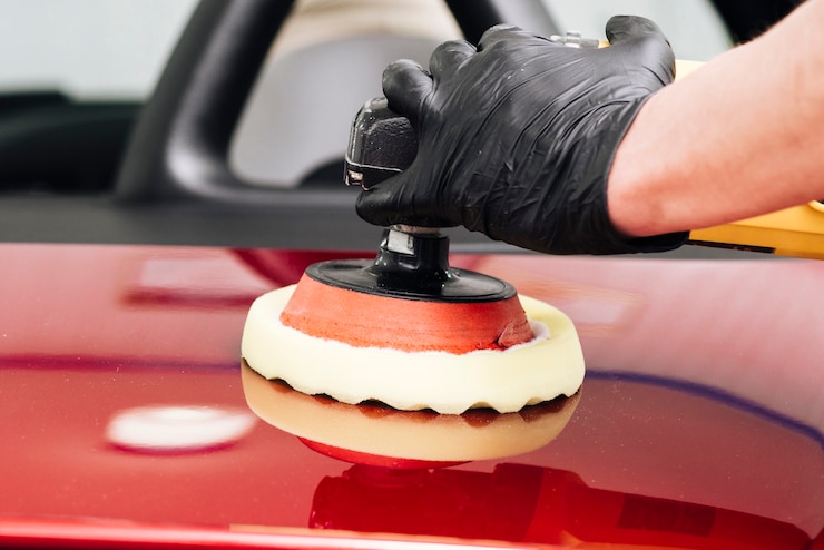 Photo gratuit gros plan, personne, nettoyage, voiture, extérieur
