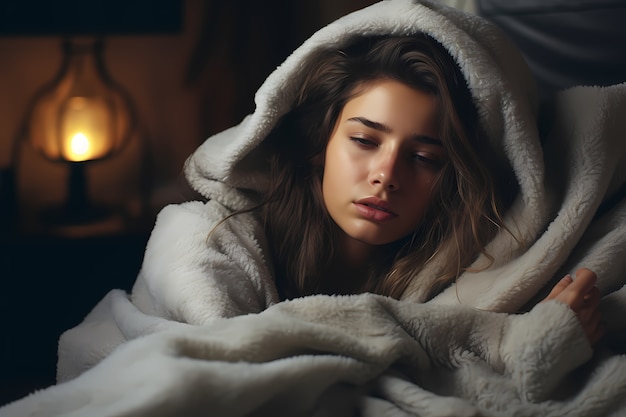 Gros plan sur une personne souffrant d'anxiété