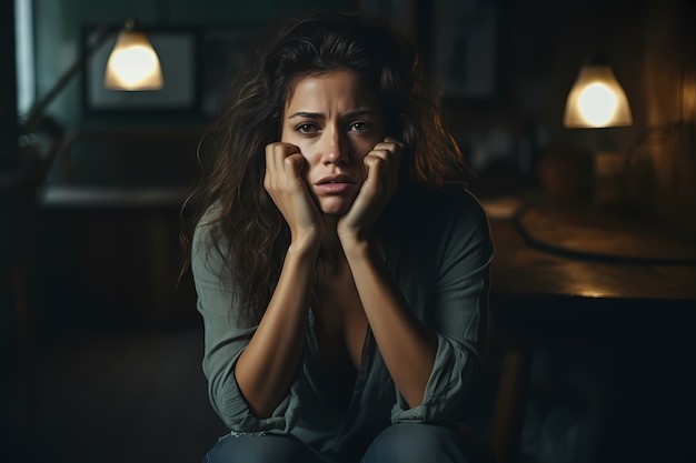 Gros plan sur une personne souffrant d'anxiété