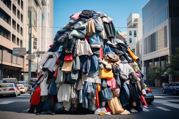 Photo gratuite gros plan sur une pile de vêtements