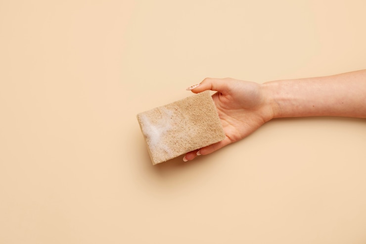 Photo gratuit gros plan sur place avec des produits de nettoyage