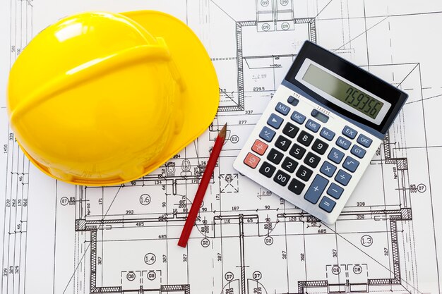 Gros plan de plans de maison