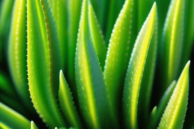 Photo gratuite un gros plan d'une plante verte avec le mot aloès dessus