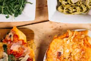 Photo gratuite gros plan des plats italiens