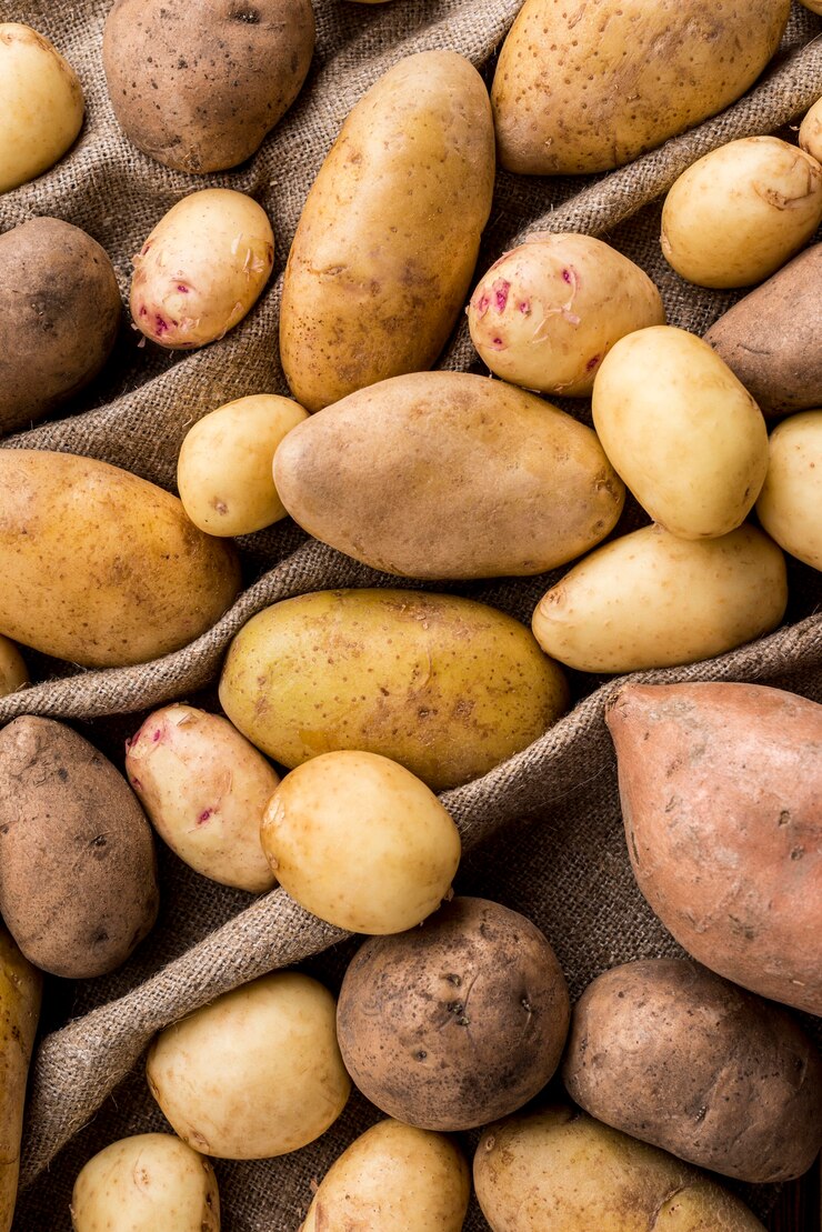 Photo gratuit gros plan, pommes terre, habillement