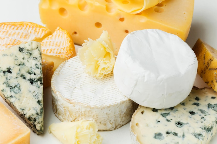 Photo gratuit gros plan des produits laitiers