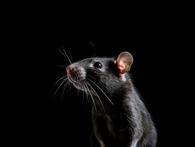 Photo gratuite gros plan sur le profil du rat