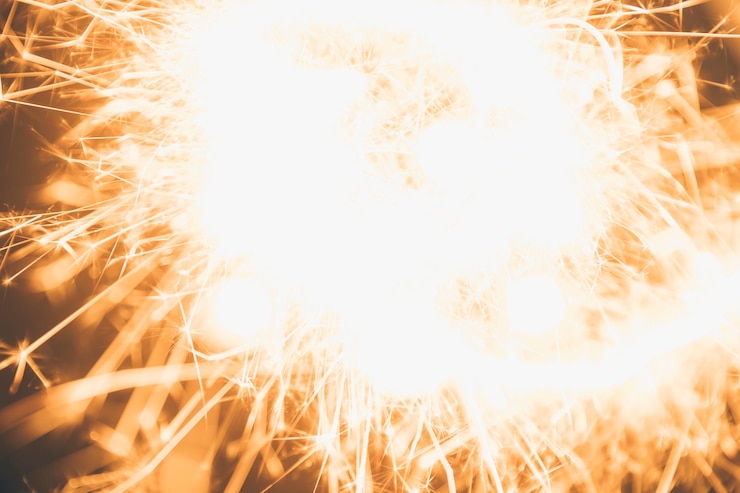 Photo gratuit gros plan, résumé, brûler, sparkler