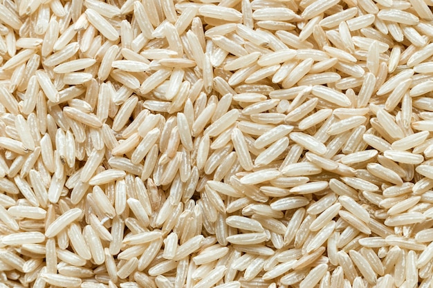 Photo gratuite gros plan, de, riz, grains