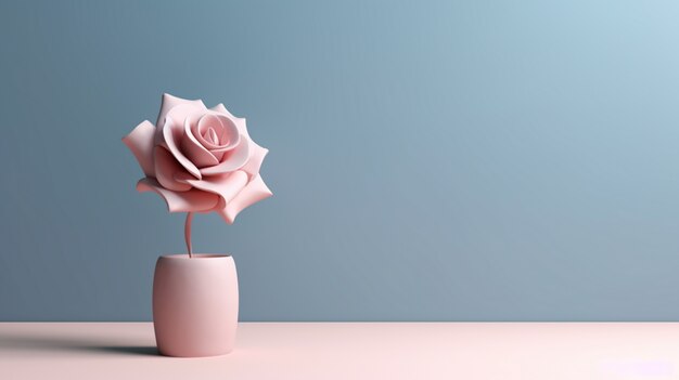 Photo gratuite gros plan sur une rose en pot