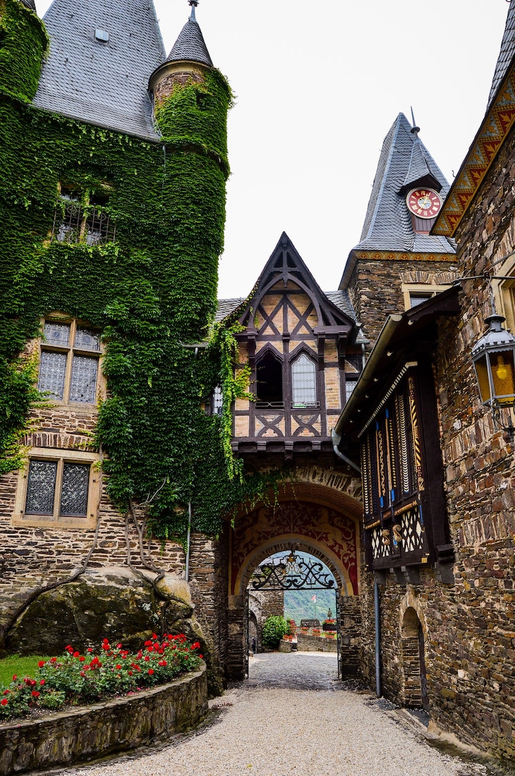 Photo gratuit gros plan sur les rues de cochem en allemagne