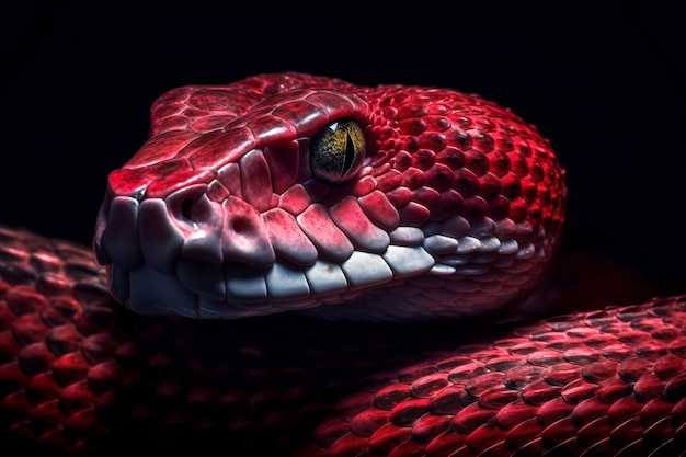 Photo gratuite gros plan sur un serpent dans son habitat naturel