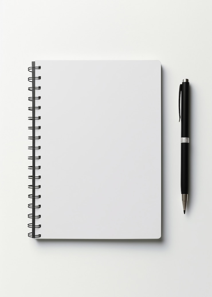 Photo gratuit en gros plan sur le stylo avec le bloc-notes