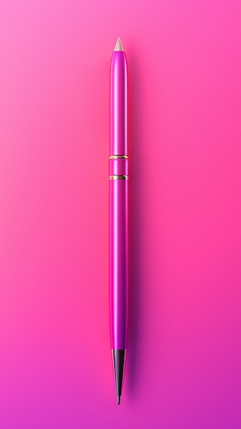 Gros plan sur un stylo rose