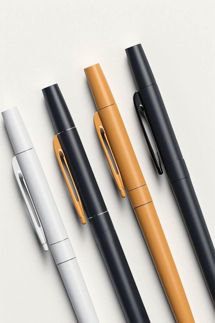 Photo gratuit gros plan des stylos en ligne