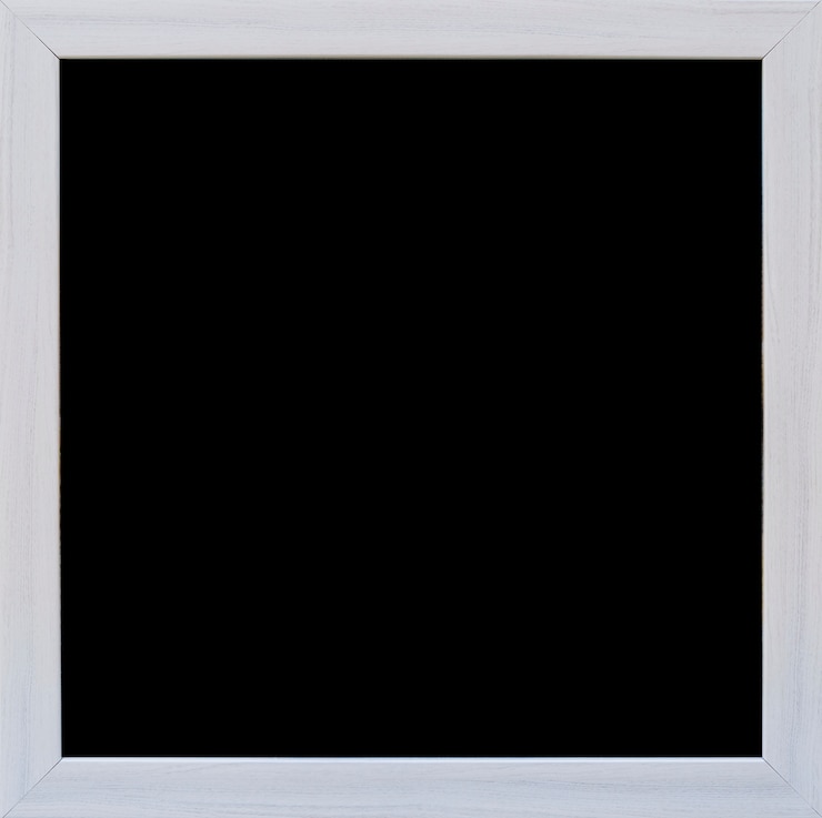 Photo gratuit gros plan d&#39;un tableau vide avec bordure grise