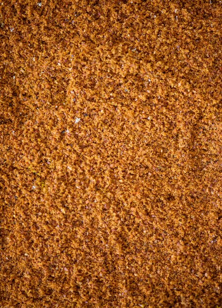 Gros plan de la texture du pouvoir des épices